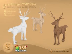 Sims 4 — Holiday Wonderland - Christmas Entrance - Reindeer by SIMcredible! — by SIMcredibledesigns.com available at TSR