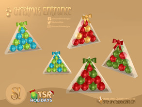 Sims 4 — Holiday Wonderland - Christmas Entrance - glass triangle  by SIMcredible! — by SIMcredibledesigns.com available