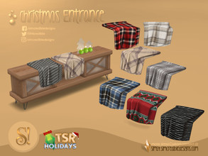 Sims 4 — Holiday Wonderland - Christmas Entrance - blanket by SIMcredible! — by SIMcredibledesigns.com available at TSR 8