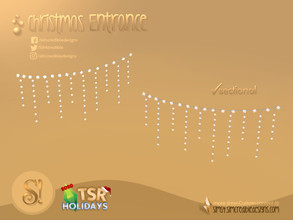 Sims 4 — Holiday Wonderland - Christmas Entrance - little lamps by SIMcredible! — by SIMcredibledesigns.com available at