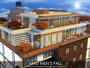 Sims 4 — MAD MEN FALL by dasie22 — MAD MEN FALL is an amazing penthouse inspired by Don and Megan apartment. This lovely
