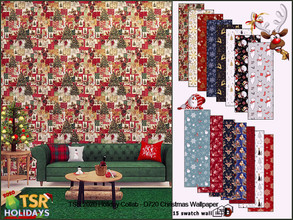Sims 4 — Holiday Wonderland - D720 Christmas wallpaper by Danuta720 — TSR 2020 Holiday Collab - D720 Christmas wallpapers