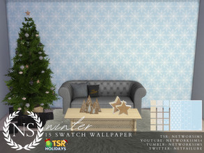 Sims 4 — Holiday Wonderland - Winter Wallpaper - Networksims by networksims — A wintery wallpaper with 5 patterns, in 3