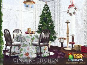 Sims 4 — Holiday Wonderland - Ginger Kitchen by Rirann — $ 24375 Size: 9x7 Short Wall 