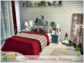 Sims 4 — Holiday Wonderland - Bedroom by nobody13922 — A beautiful, bright and cozy bedroom with a Christmas atmosphere.
