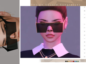 Sims 4 — Design Square Sunglasses by DarkNighTt — Design Square Sunglasses Have 10 colors. New Mesh. HQ mod compatible.