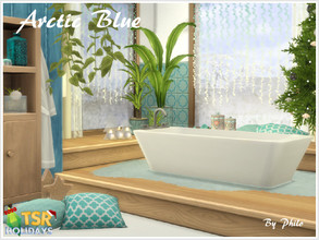 Sims 4 — Holiday Wonderland Arctic Blue Bathroom. by philo — It's might be cold outside, even in Wonderland, so give your