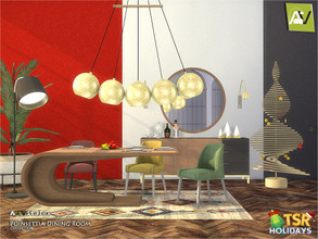 Sims 4 — Holiday Wonderland - Poinsettia Dining Room by ArtVitalex — - Poinsettia Dining Room - ArtVitalex@TSR, Dec 2020