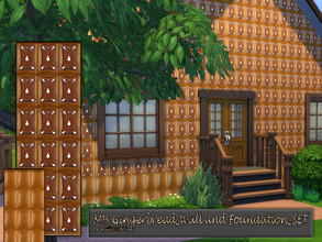 Sims 4 — MB-Gingerbread_Wall and Foundation_SET by matomibotaki — MB-Gingerbread_Wall and Foundation_SET, mmh, a