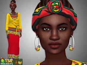 Sims 4 — Holiday Wonderland - Aaliyah Okoro by Mini_Simmer — An African American inspired sim. Download the CC from the