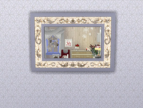 Sims 4 — All Is Calm Gold Mirror by seimar8 — A gold, gilt mirror. Part of my All Is Calm set. Get Famous Expansion Pack