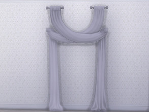 Sims 4 — All Is Calm Satin White Swag by seimar8 — This hang and drop Swag is made of silky, heavy Satin with a luxurious