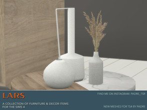 Sims 4 — Lars Living Room - Three Vases with Grasses by Padre — New mesh for The Sims 4 by padre TSRAA Recolour friendly 