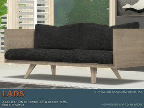 Sims 4 — Lars Living Room - Loveseat - Nuts and Wood by Padre — New mesh for The Sims 4 by padre TSRAA Recolour friendly