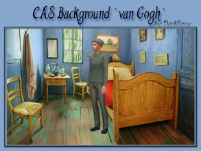 Sims 4 — CAS Background Van Gogh  by DarkSissy — This gives your CAS a new background , van Gogh`s bedroom 