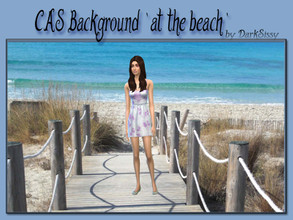 Sims 4 — CAS Background `at the beach ` by DarkSissy — This is a new background for your CAS . The Sim is standing on a