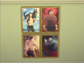 Sims 4 — Havenfall is for lovers painting set by Emma4ang3l2 — This set contains 12 different paintings with some of the