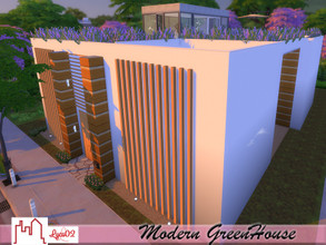 Sims 4 — Modern GreenHouse by Lyca02 — A glass modern greenhouse This built contains: 1st Floor: Kitchen Dining Area