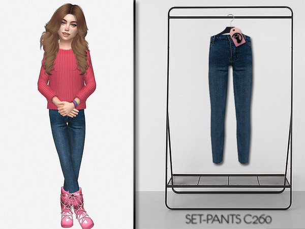 Sims 4 — Set-Pants C260 by Daph's — 8 Swatches Works with all of skins Custom Thumbnail All Lods All Maps For; Girl /
