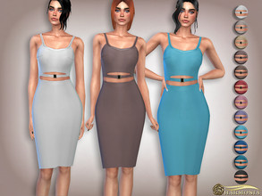 Sims 4 — Body Sculpting Design Cut-out Dress by Harmonia — 12 color Please do not use my textures. Please do not
