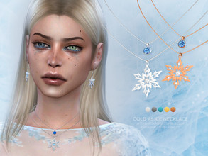 Sims 4 — Cold As Ice necklace by sugar_owl — - new mesh - base game compatible - all LODs - 10 swatches - HQ compatible -