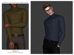 Sims 4 — Jones Turtleneck Sweater by -Merci- — New clothing for Sims4! -For male, teen-elder. -All LODs. -No allow for