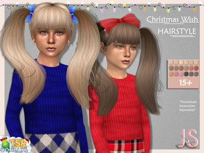 Sims 4 — Holiday Wonderland- Christmas Wish (Hairstyle) by JavaSims — ABOUT