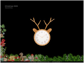 Sims 4 — [Christmas2020] - wall clock by Severinka_ — Wall clock Deer From the set 'Christmas 2020' Build / Buy category: