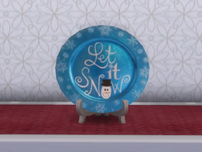 Sims 4 — Home For The Holidays Deco Plate by seimar8 — Unpack your Christmas storage boxes and get those Snowman plates
