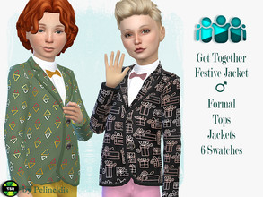 Sims 4 — Boys Festive Jacket - Needs EP Get Together by Pelineldis — A festive jacket for your boys. Comes in six