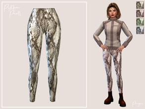Sims 4 — PythonPants by Paogae — Skinny pants with python print, in four colors, elegant or casual ... you decide!