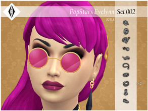 Sims 4 — K/DA PopStars Evelynn - Set002 - Glasses by AleNikSimmer — THIS PACK HAS ONLY THE GLASSES. -TOU-: DON'T reupload