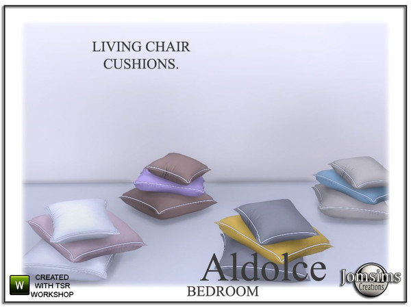 Sims 4 — Aldolce bedroom cushions puff by jomsims — Aldolce bedroom cushions puff