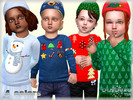 Sims 4 — Sweater Christmas  by bukovka — Sweatshirt for toddler of both genders. Installed standalone, suitable for the
