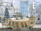 Sims 4 — WINTER ORANGERY by dasie22 — WINTER ORANGERY is a magical dining room. Please, use code bb.moveobjects on before