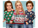 Sims 4 — Cozy Winter Sweater 09 [NEEDS CATS & DOGS] by lillka — Cozy Winter Sweater for Toddler 3 swatches Custom