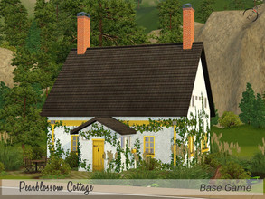 Sims 3 — Pearblossom Cottage by timi722 — This Cottage is cozy home for a small family. Landscaped with trees and bushes.