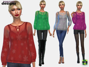 Sims 4 — Festive Shirt by Pinkfizzzzz — 'Tis the Season!! Cute shirt for your cute festive sims!!