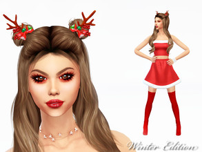 Sims 4 — Lady Santa by perelka8809 — Name: Lady Santa Age: Young Adult If you want sim like this, You need all CC