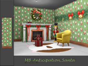 Sims 4 — MB-Anticipation_Santa by matomibotaki — MB-Anticipation_Santa, cute wallpaper with little Santas, part of the -