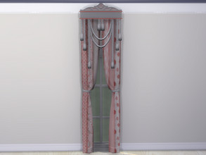 Sims 4 — Baby's First Christmas Curtains by seimar8 — Hand made curtains in soft pink and blush, with enough pattern to