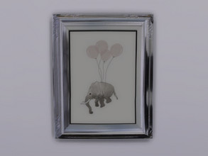Sims 4 — Baby's First Christmas Elephant & Balloons Wall Art by seimar8 — Two swatch patterns with balloons,
