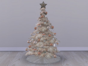 Sims 4 — Baby's First Christmas Christmas Tree by seimar8 — A Christmas Tree in soft blush with matching baubles and