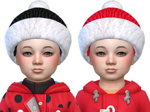 Sims 4 — Toddler Beanie Pom 02 (Base game) by TrudieOpp — Toddler beanie pom in 6 colors New mesh For male and female