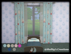 Sims 4 — Miffy Curtians kids/toddlers LEFT (Please read description) by Shellty — There are 2 files of these .. this is