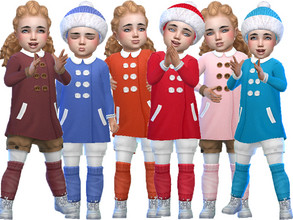 Sims 4 — Toddler winter outfit 09 by TrudieOpp — Toddler winter outfit in 6 colors Change the ea outfits sleeves and