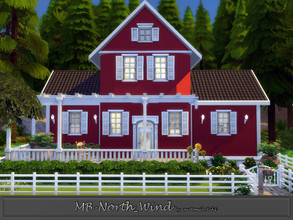 Sims 4 — MB-North_Wind by matomibotaki — House with Scandinavian architecture. Comfortably and invitingly furnished for