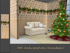 Sims 4 — MB-Anticipation_Reindeer2 by matomibotaki — MB-Anticipation_Reindeer2, lovely wallpaper with reindreers,,trees