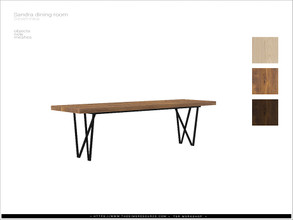 Sims 4 — [Sandra diningroom] - dining table long by Severinka_ — Dining table long 3x1 From the set 'Sandra dining room'