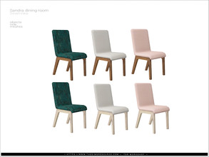 Sims 4 — [Sandra diningroom] - dining chair by Severinka_ — Dining chair From the set 'Sandra dining room' Build / Buy